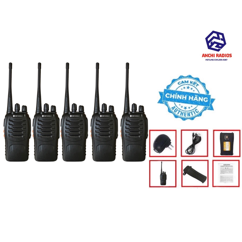 Bộ 05 Máy bộ đàm Motorola GP880 (- Pin dung lượng cao, bảo hành 1 năm, Phát sóng 2km-)