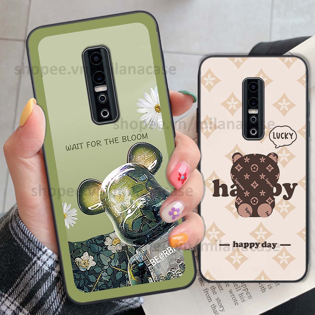 Ốp Vivo V17 Pro gấu be@rBrick gấu Teddy Kaws siêu đẹp, phong cách, cá tính