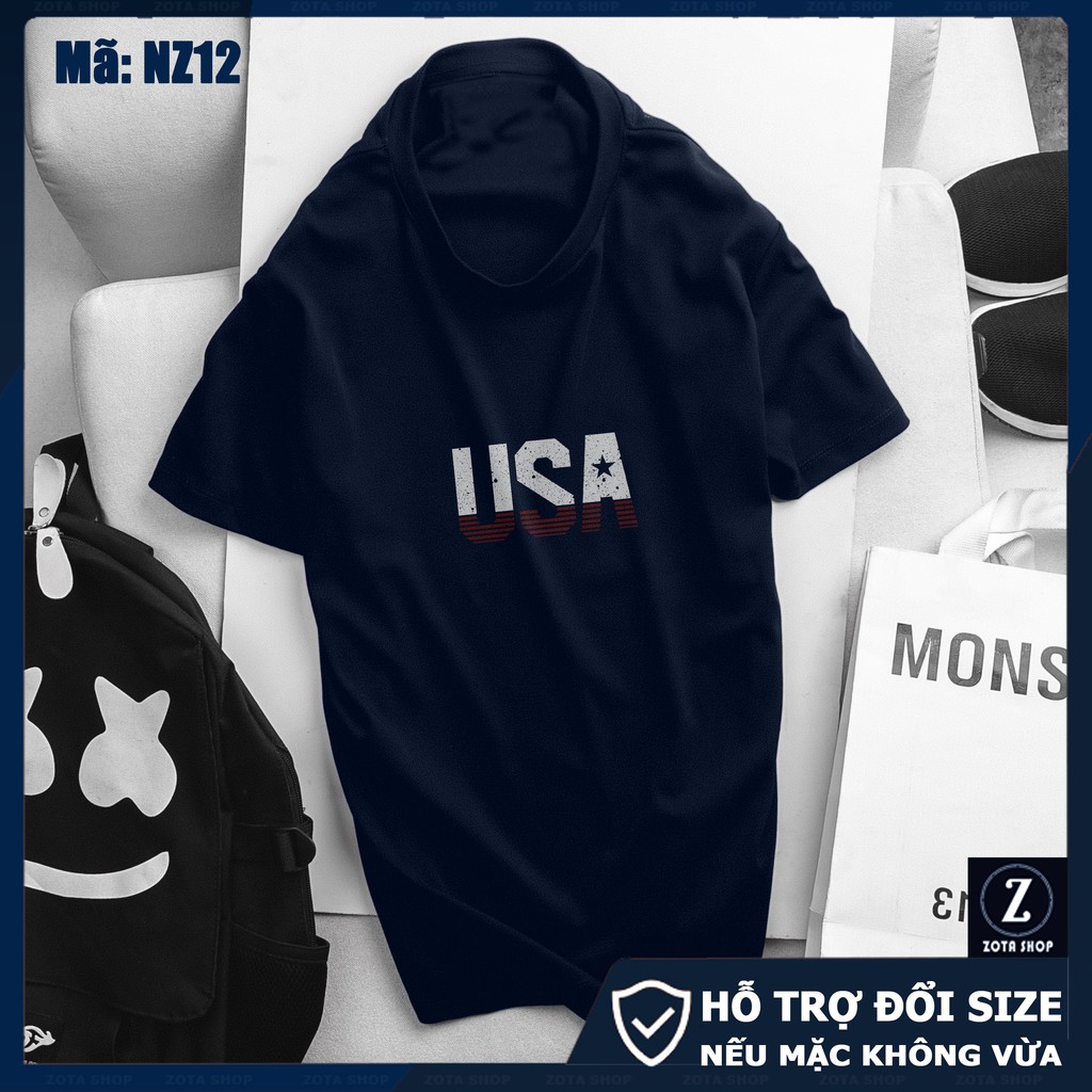 Áo phông nam vintage❤️ Freeship 50K❤️ Chất tici dày mịn in USA NZ12 | BigBuy360 - bigbuy360.vn