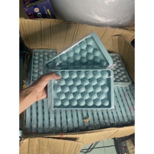 Khay làm đá tròn thông minh, khay đá silicon nhựa mềm bền tròn 33 viên hàng cao cấp, khuôn làm thạch rau câu cho bé  A21