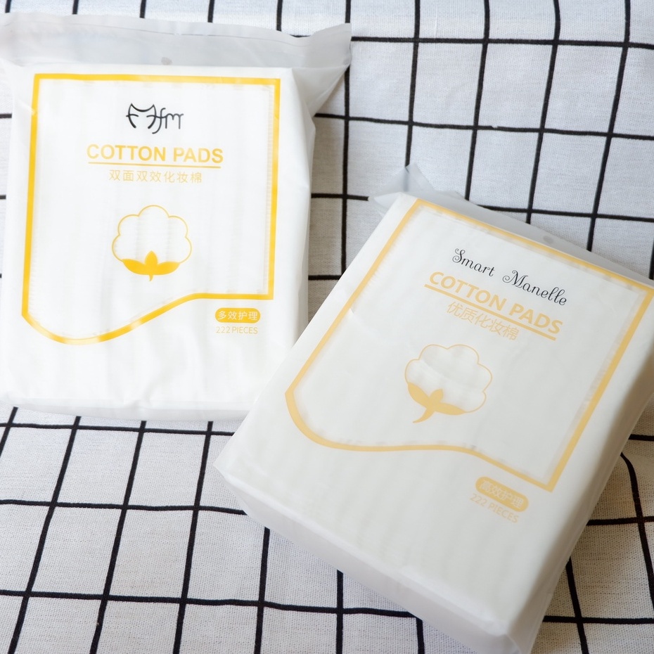 [222 Miếng] Bông Tẩy Trang 3 Lớp 100% Cotton Pads Siêu Mềm Mịn