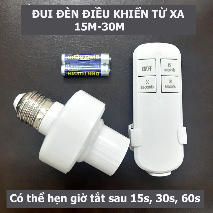 [MẪU MỚI] ĐUI ĐÈN ĐIỀU KHIỂN BẬT TẮT TỪ XA KHÔNG DÂY E27 - ĐUÔI ĐÈN ĐIỀU KHIỂN TỪ XA