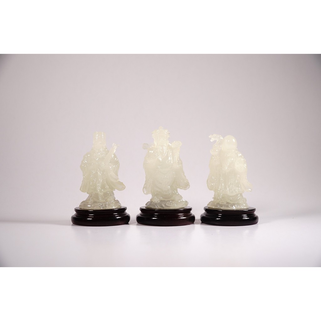 Bộ tượng Tam Đa Phúc Lộc Thọ cầu tài lộc dạ quang - Cao 8cm | BigBuy360 - bigbuy360.vn