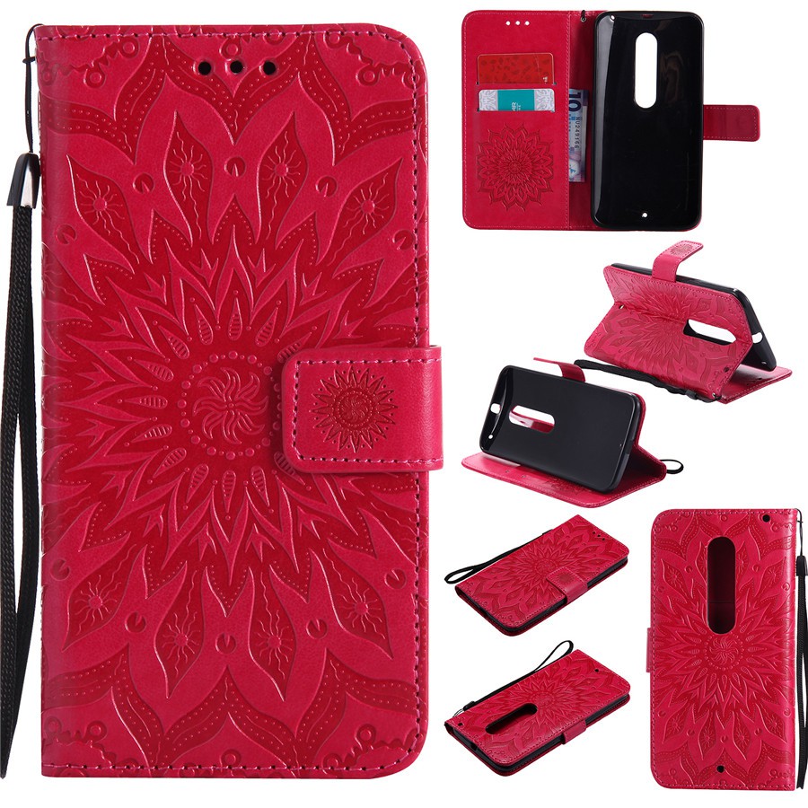 Case for Motorola Moto X Style Sunflower leather cover phone shell