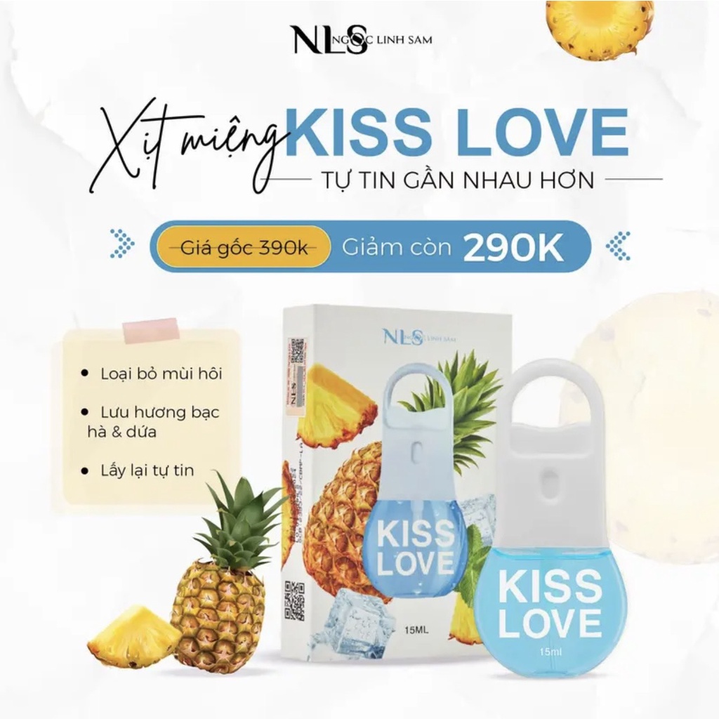 Combo SUPER NACH X5 2IN1 Serum nach, Toner nach 40ml,tặng Xịt miệng Kiss Love NLS