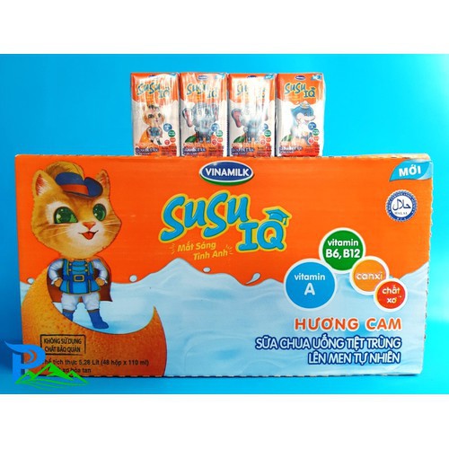 Combo 3 lốc sữa chua uống SuSu IQ 110 ML dâu/cam/so