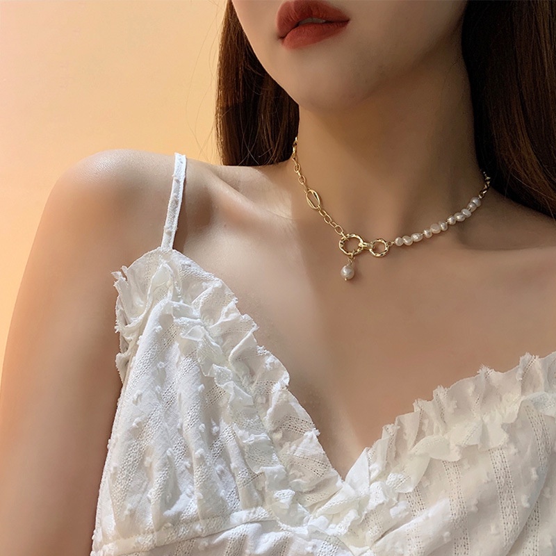 Vòng Cổ Choker 2022 Đính Hạt Ngọc Trai Tự Nhiên Phong Cách Cổ Điển Thời Trang Cho Nữ