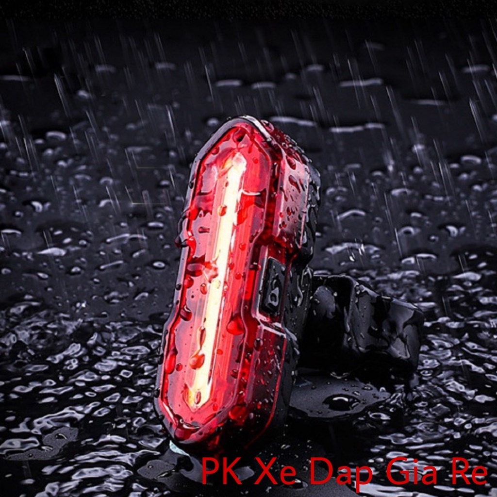 Đèn hậu xe đạp cao cấp HYD-186, đèn hậu xe đạp 2 màu trắng đỏ - PK Xe Dap Gia Re