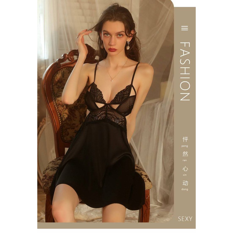 SALE SỐC - Đầm ngủ Lụa Tiểu Thư Cao Cấp CM335