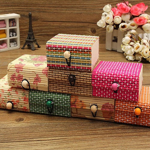 Hộp gỗ tre đựng trang sức