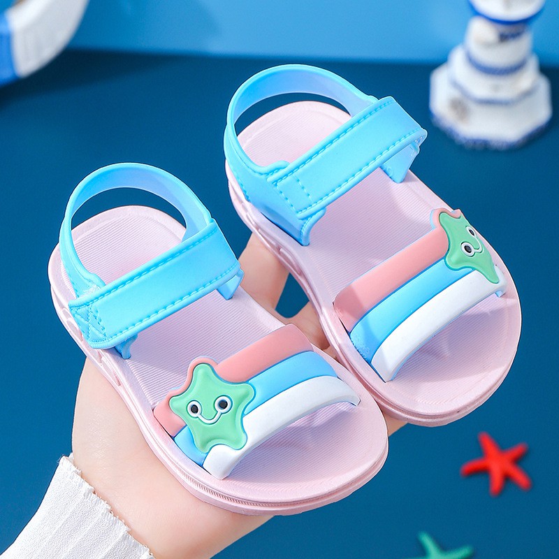 Sandal Bé Trai Và Bé Gái Quai Dán Từ 1 - 5 Tuổi Chống Trơn Trượt Hàng Quảng Châu Đẹp