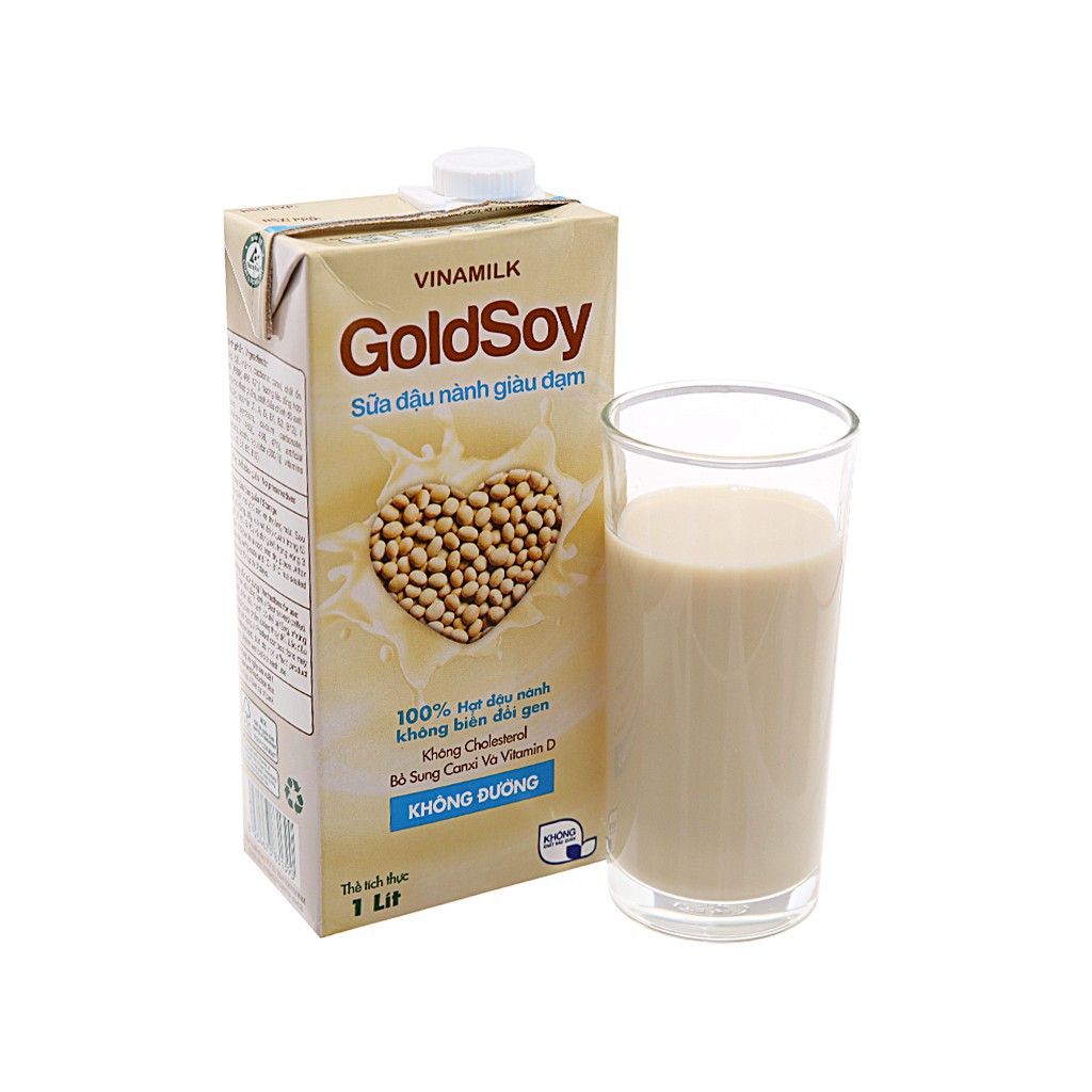 Sữa đậu nành không đường Vinamilk Goldsoy 1 lít