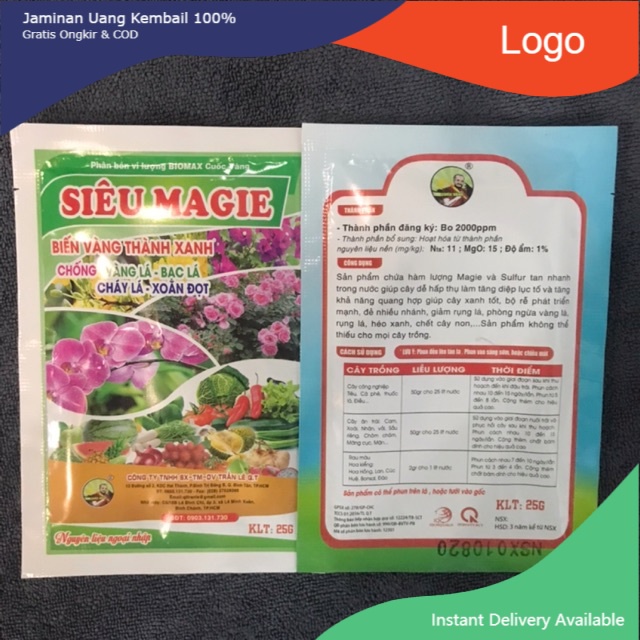 Siêu Magie 25G - Biến Vàng Thành Xanh - Giúp Cây Xanh Tốt - Dày Lá - Super Magie