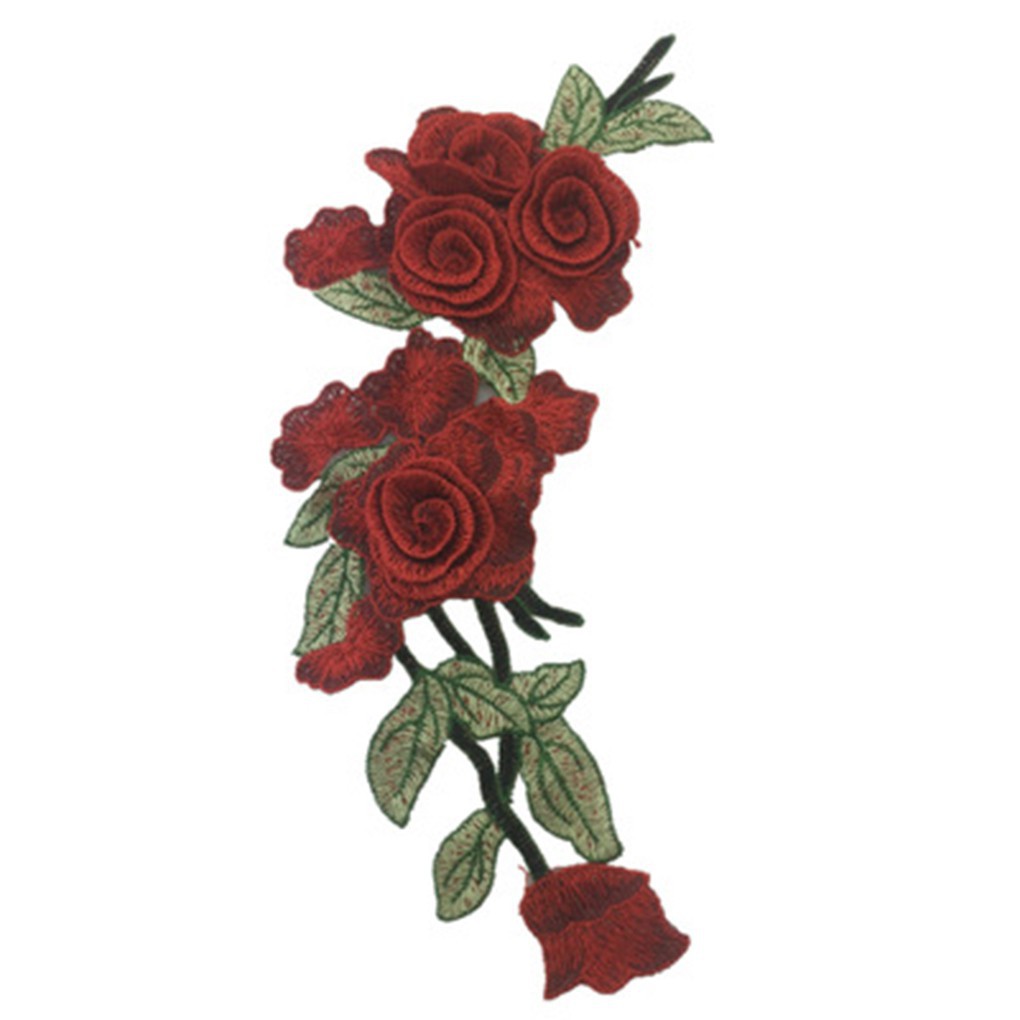 Miếng vá họa tiết thêu hoa 3D trang trí quần áo