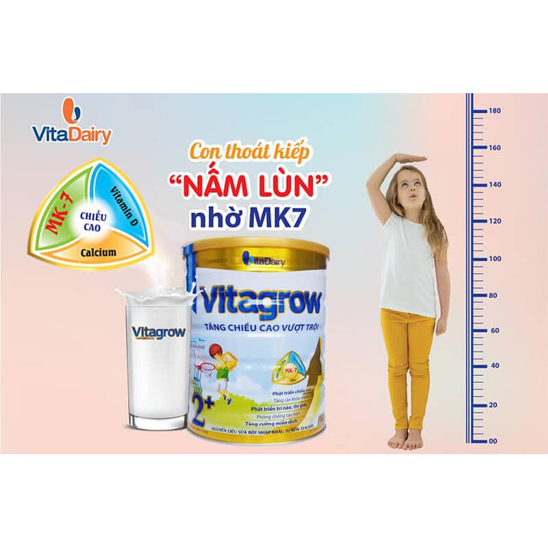 Sữa VitaGrow 1+/2+ 900g Tăng Chiều Cao