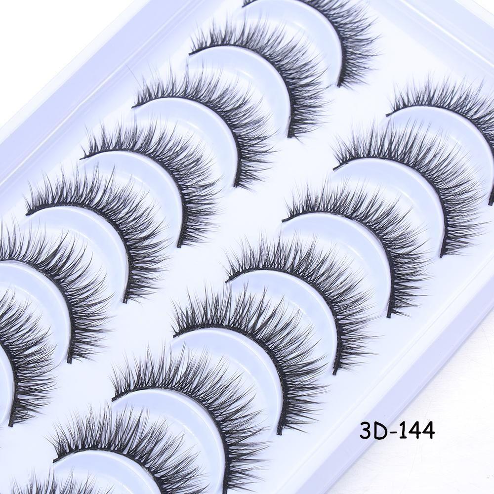 XIANTIN Set 10 Cặp Lông Mi Giả SKONHED Tạo Hiệu Ứng Trang Điểm 3D Tự Nhiên