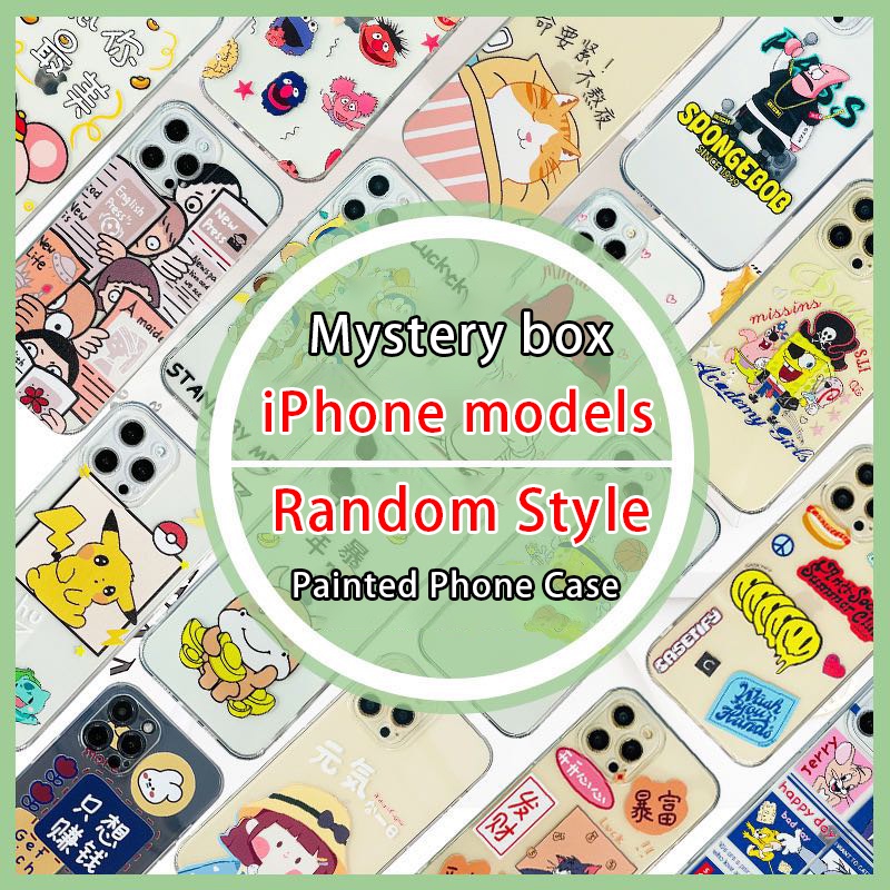 （Random Color）Phone case suitable for iPhone 6 to 12 TPU cartoon couple mobile phone cover