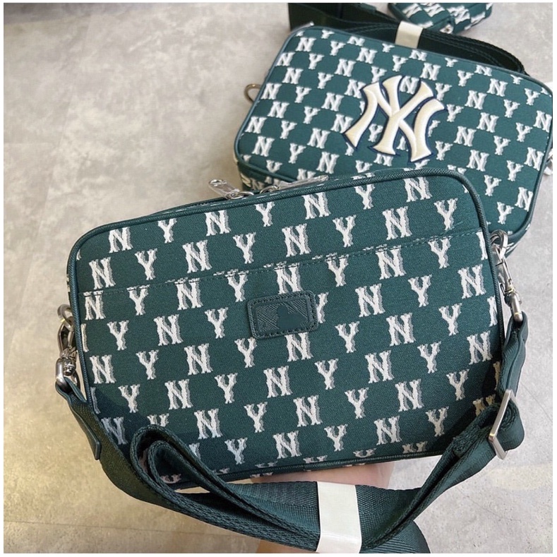 Túi MLB monogram xanh rêu CAM KẾT CHÍNH HÃNG