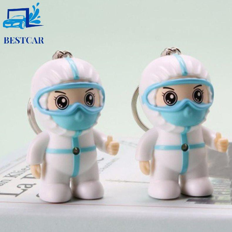 Anti-epidemic Souvenir White Angel Keychain Cartoon Nurse Keyring Pendant Toys