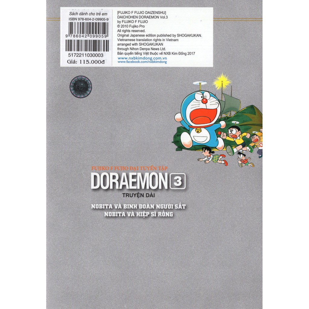 Sách - Fujiko F Fujio Đại tuyển tập - Doraemon truyện dài - Tập 3 | BigBuy360 - bigbuy360.vn