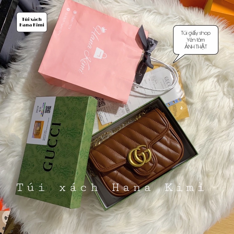 Túi đeo chéo nữ G Marmont matelassé size mini 18 Full hộp