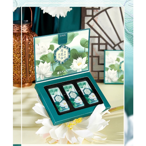 Bộ 3 Qùa tặng Nước Hoa Nữ Hình Hoa Sen Trắng Tinh Khiết dạng sáp Đặc, độc lạ, tinh tế và sang trọng, nhỏ gọn 15g
