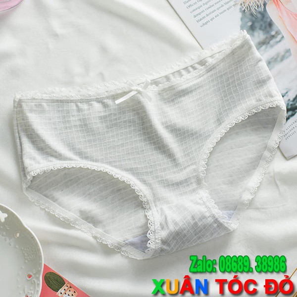 SỈ ZALO RẺ HƠN NHIỀU_ Quần Lót Kẻ Ô Viền Ren Cao Cấp M003 | BigBuy360 - bigbuy360.vn