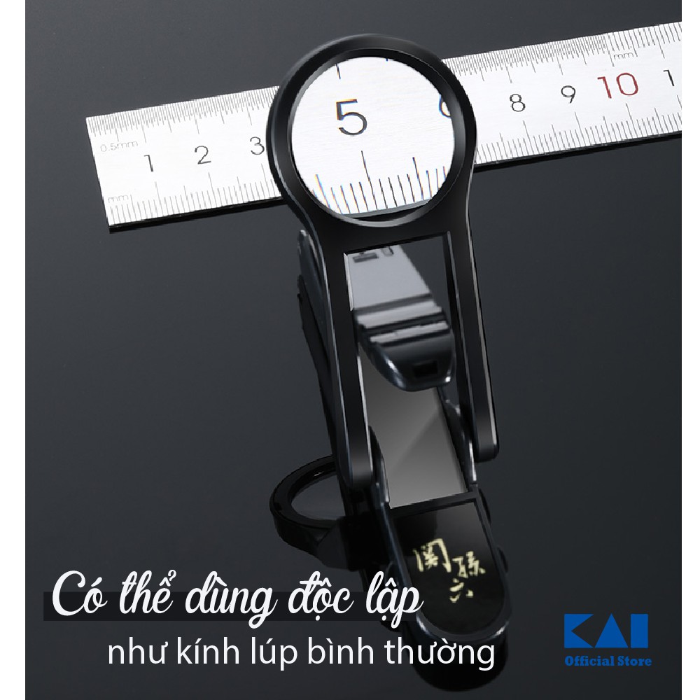 Bấm móng tay Nhật KAI HC1823 kèm kính lúp x 2.5 - dũa và đựng móng thừa - BH 12 tháng 1 ĐỔI 1