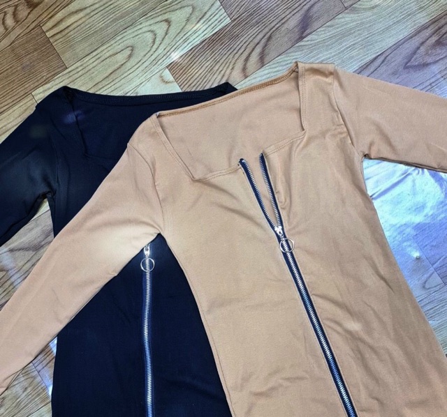 Đầm body khoá kéo chất vải thun Borip Free Size dưới 53kg dành cho nữ cá tính | BigBuy360 - bigbuy360.vn