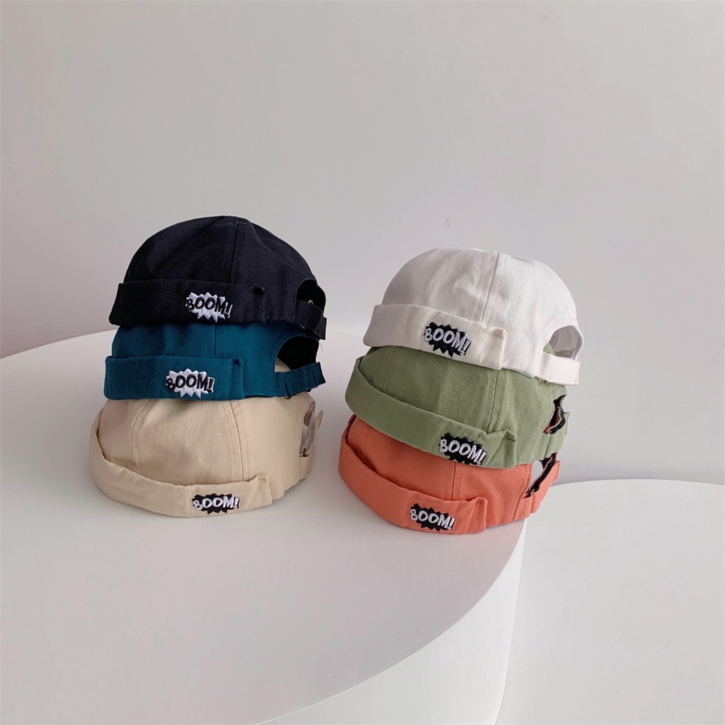 Mũ Beanie Họa Tiết Thêu Chữ Phong Cách Hip hop Hàn Quốc Cho Trẻ Em