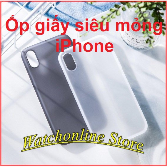 Ốp Lưng Giấy  Iphone  X / XR / XS MAX ip 11 11 pro / 11 pro max Siêu Mỏng Nhiều Màu Có Gờ Bảo Vệ Camera