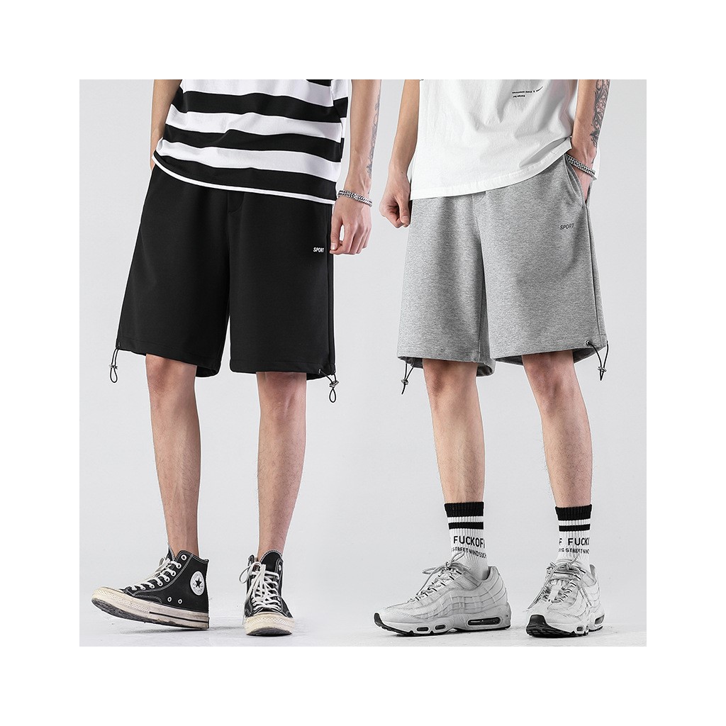 Quần short nam Anyoung quần đùi nam phong cách thể thao chất da cá dây rút 2 trong 1 QD011