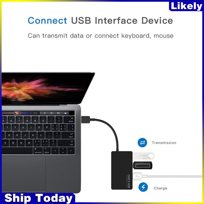 Hub Chia 4 Cổng Usb 3.0 Tốc Độ Cao Dành Cho Máy Tính Laptop