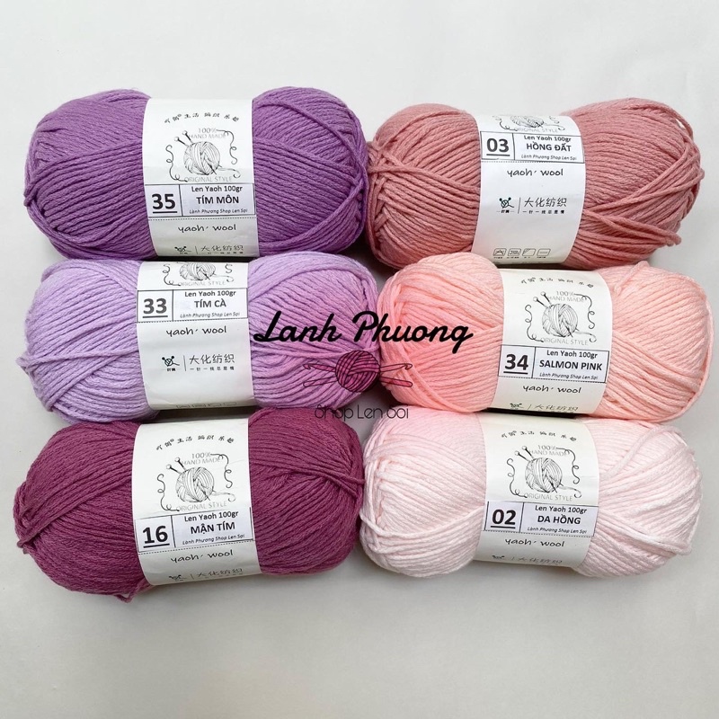 Len Yaoh, Len Yaoh Love Wool Sợi To 3mm Cuộn 100gr Đan Móc Thu Đông