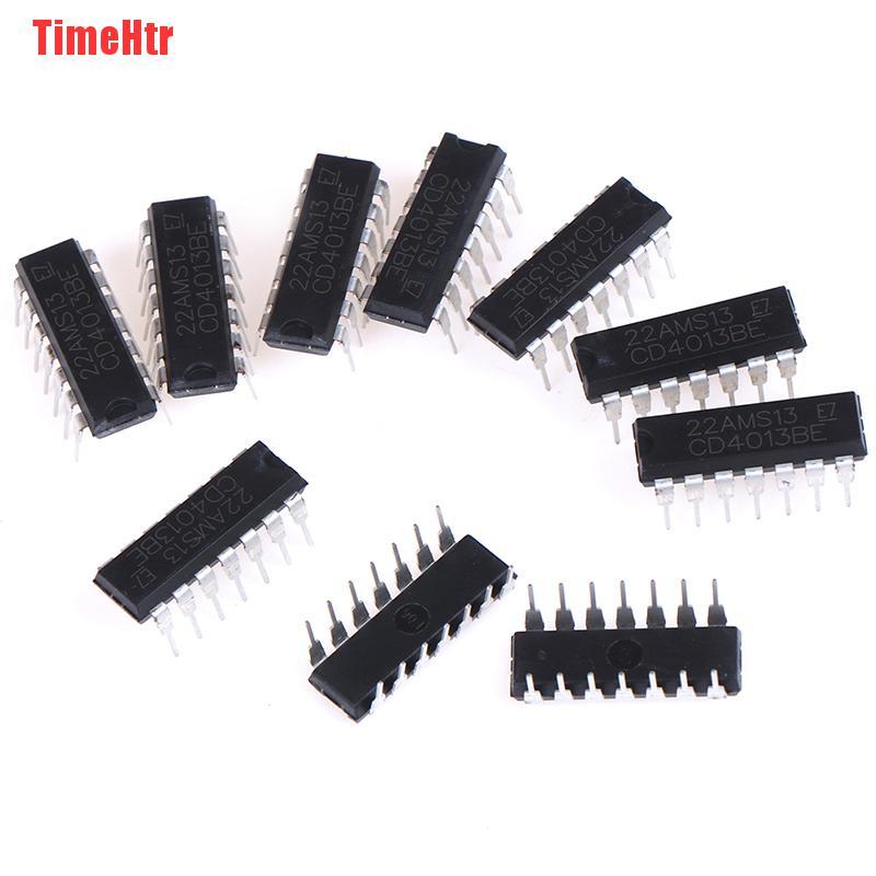 Set 10 Chip Cd4013Be Cd4013 Dual D-Type Ic Dip-14