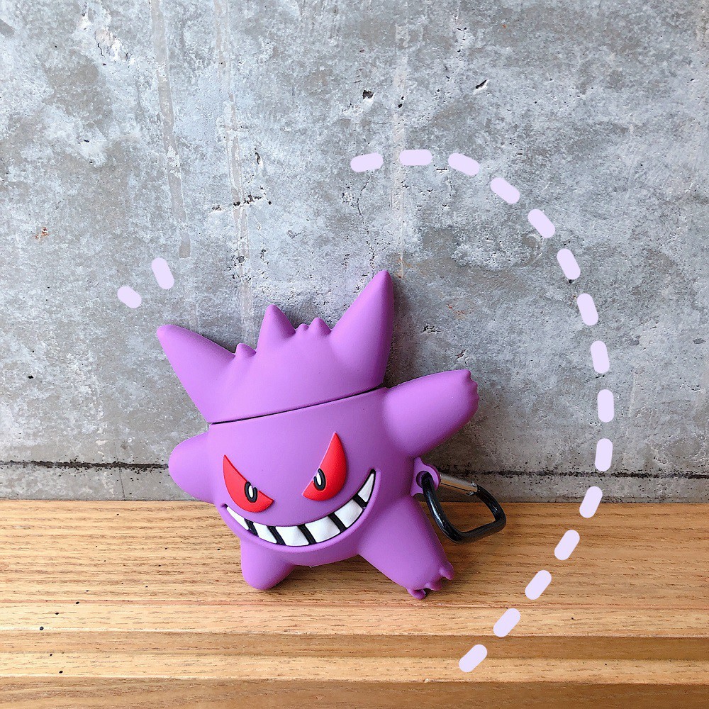 Apple AirPods case Cute Cartoon Pokemon Gengar Airpods pro case Shockproof soft silicone wireless bluetooth Earphone Protective Cover