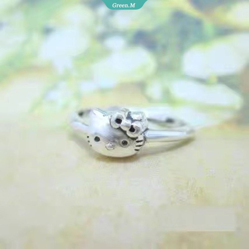 SANRIO Nhẫn Hở Hình Hello Kitty Dễ Thương Có Thể Điều Chỉnh Làm Quà Tặng Cho Bạn Gái