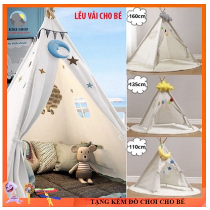 Lều vải cho bé, lều ngủ trong nhà, lều cắm trại tam giác làm phụ kiện chụp ảnh KIKI 21