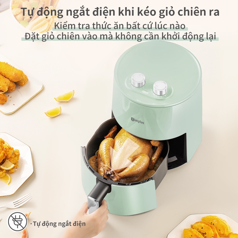 Nồi chiên không dầu Simplus Dung Tích Lớn 4L Air Fryers KQZG007 - Bảo Hành 1 Năm 1 Đổi 1