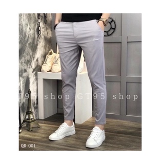 Quần nam quần jogger nam ống xuông cạp cúc 603 màu ghi trắng đen