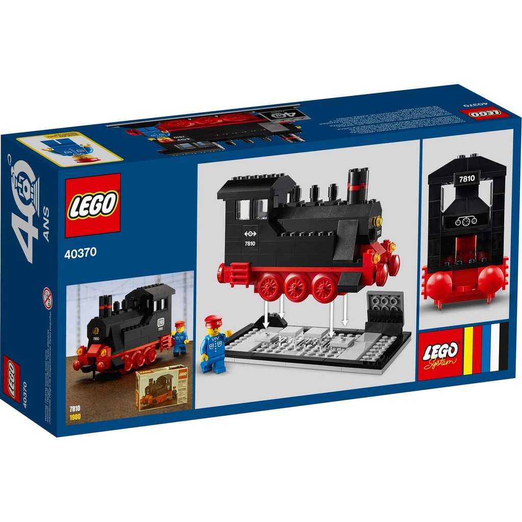 Lego 40370 Steam Engine 40 Years Exclusive - Động cơ hơi nước độc quyền 40 năm