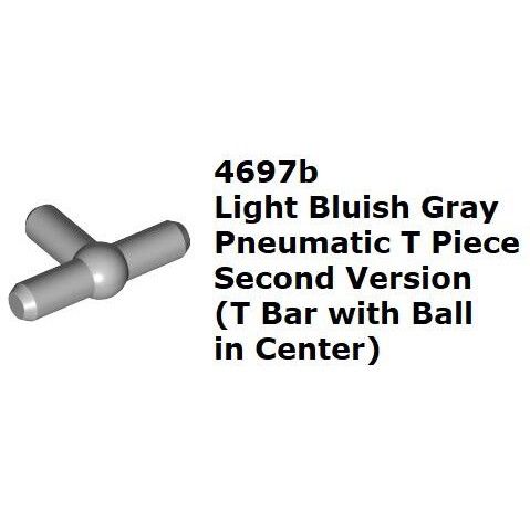 LEGO Technic Ống Dẫn Khí Nén Hình Chữ T Xám Nhạt ID 4211508 4697