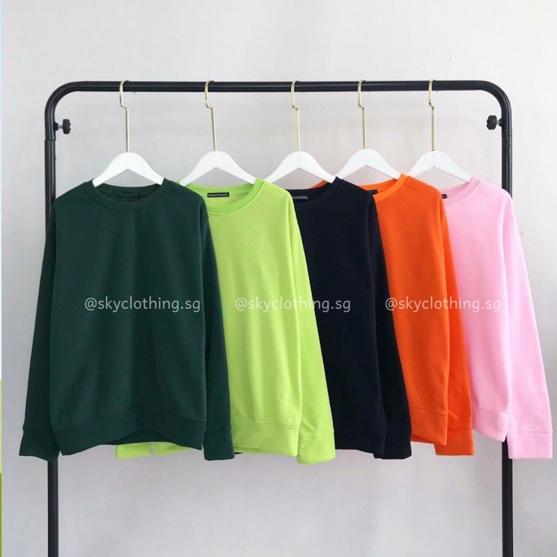 SWEATER BASIC - ÁO SWEATER TRƠN CHẤT NỈ ĐỦ MÀU UNISEX 🔥🔥🔥