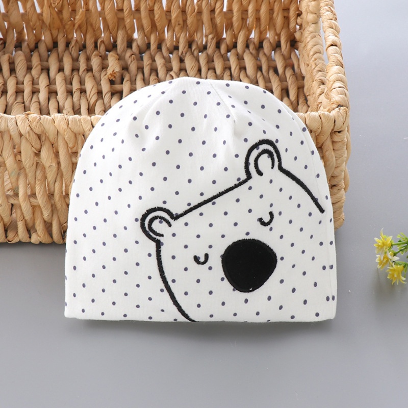 Mũ Trùm Đầu Bằng Cotton Mềm Mại In Họa Tiết Thú Hoạt Hình Dễ Thương Giữ Ấm Cho Bé Sơ Sinh