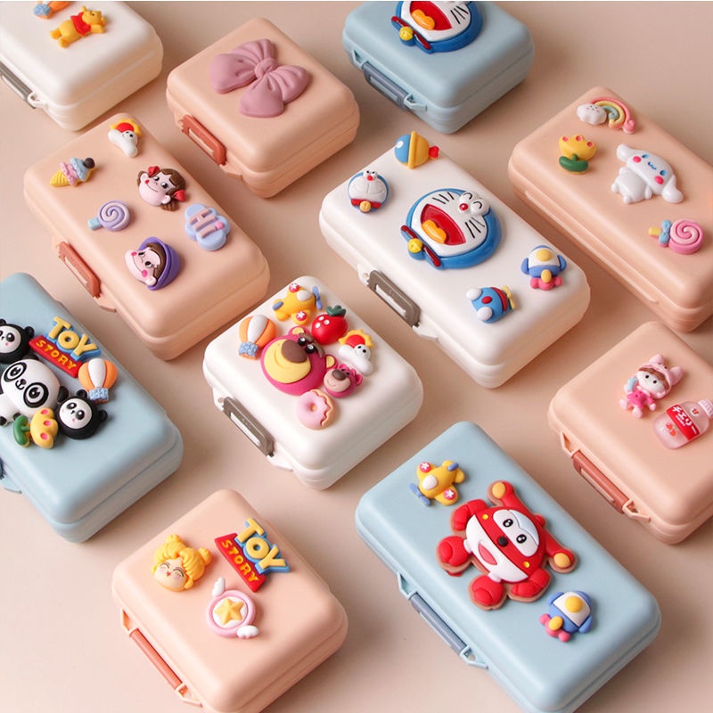 Hộp Đựng Thuốc 7 Ngày Mini Chống Ẩm Dễ Thương