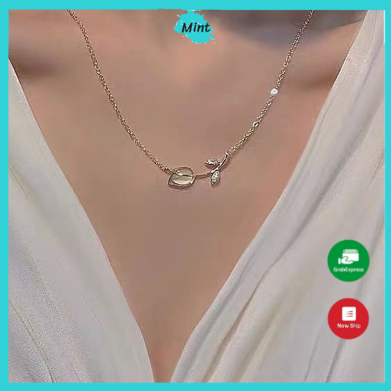 Dây Chuyền Nữ Nhành Hoa Hồng ❤️FREESHIP❤️ Vòng Cổ Nữ Đơn Giản Nhẹ Nhàng Thanh Lịch Phong Cách Hàn Quốc