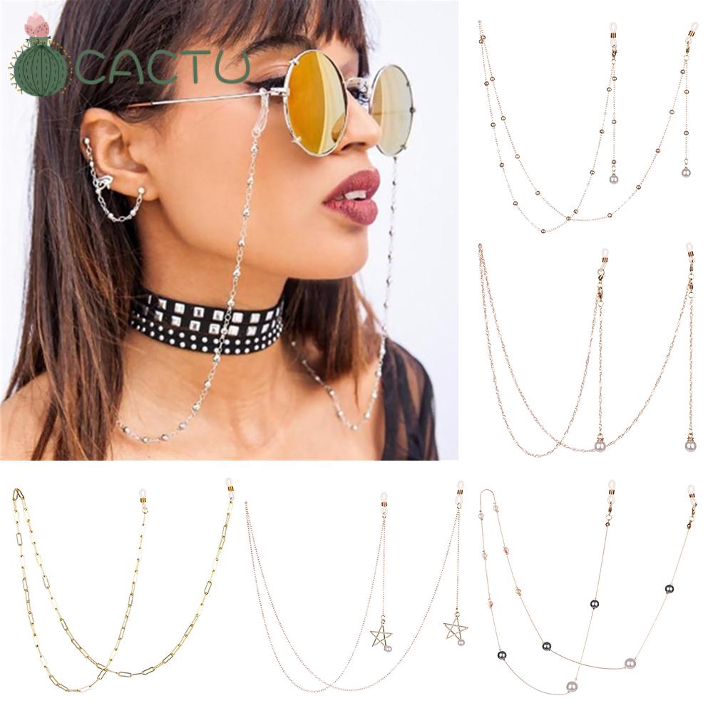 CACTU Vintage Women Men Eye Wear Accessories Non-slip Reading Glasses Glasses Chain