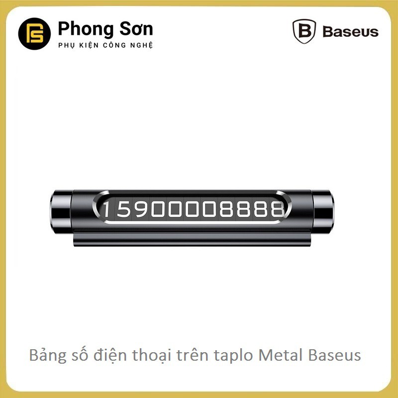 Bảng Ghi Số Điện Thoại Trên  Táp Lô Xe Hơi- Bảng ghi số điện thoại Ô tô  - Baseus Metal Temporary Parking Number Card