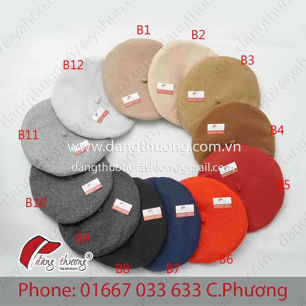 Mũ nồi beret Nỉ Dạ dày dặn ( không phải loại len mỏng) HÌNH THẬT