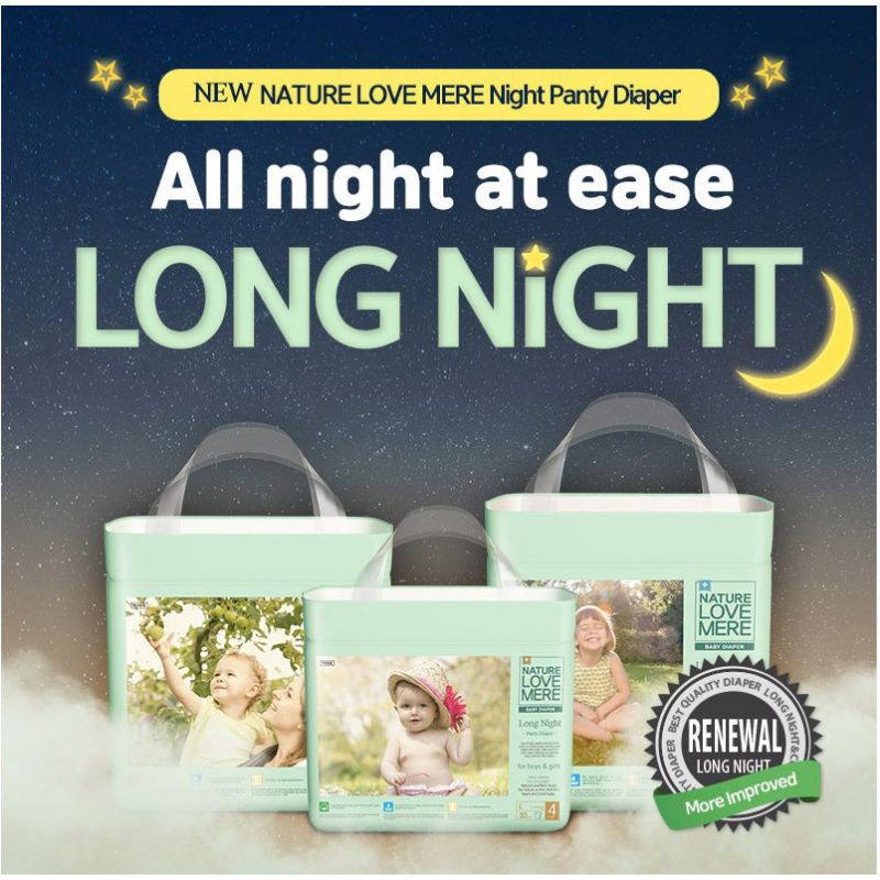 [HCM-Dùng thử] Bỉm dán/quần NATURE LOVE MERE SuperSlim S1/M1/L1/XL1(dán), L1/XL1/XXL1(quần),LONG NIGHT L1/XL1/XXL1(quần)